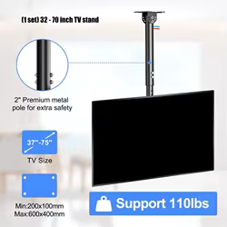 Soporte montaje en pared Universal para para pantallas 32 a 70 pulgadas, construcción Metal resistente, rotación