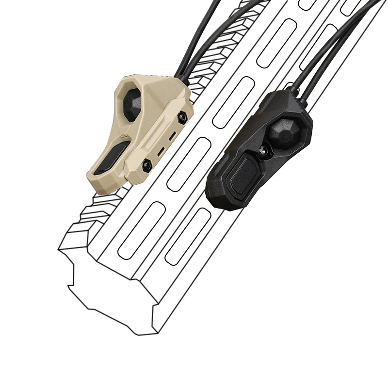 Interruptor de control remoto de presión de doble función táctico de hacha Airsoft WADSN SF/2,5/3,5/enchufe de grúa Surefir M300 M600 interruptor de linterna - imagen 3