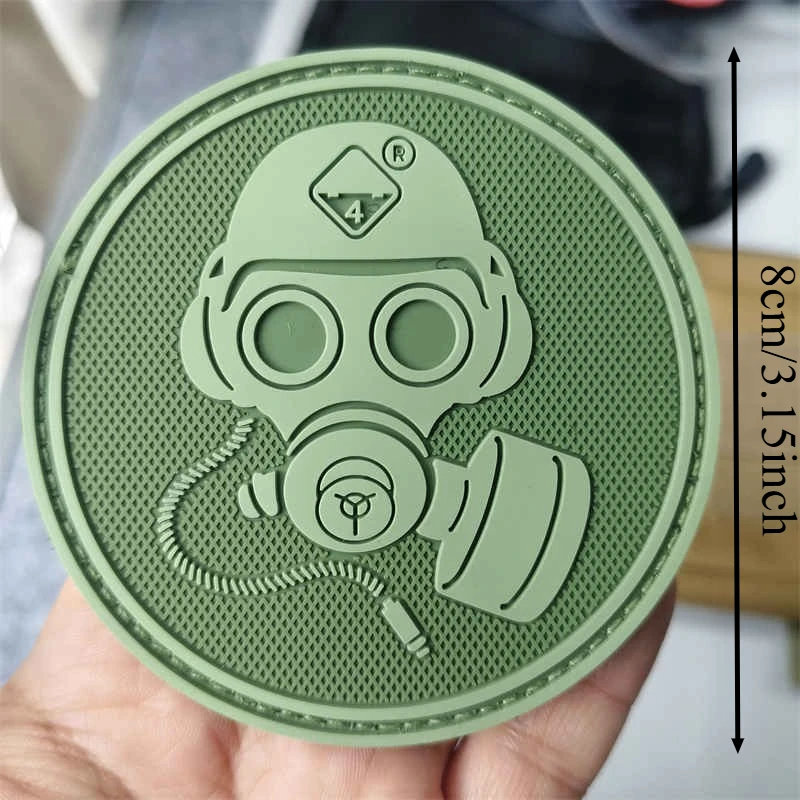 Parche de PVC 3D de calavera para chaleco táctico, sombreros con gancho y bucle, insignia de moral, mochila militar, pegatinas decorativas, parches para brazalete para ropa - imagen 3