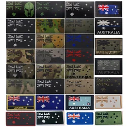 Parche reflectante bordado nacional de la bandera de Nueva Zelanda y Australia, apliques de PVC para bolsas tácticas, chaquetas, ropa, brazalete militar