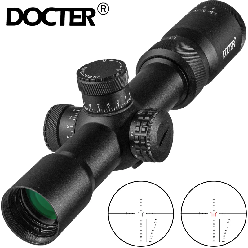 Mira telescópica IR 1,5-8X28, telémetro de alambre para Rifle de aire de caza, retícula de punto Mil, mira óptica táctica impermeable - imagen 2