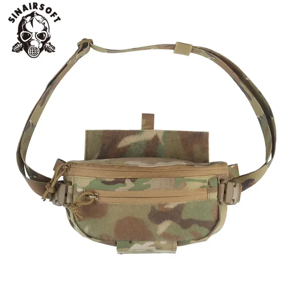 SINAIRSOFT-bandolera de combate táctico, bandolera compacta para el vientre, bolso de hombro de liberación rápida, chaleco integrado, portador de placa Airsoft - imagen 5