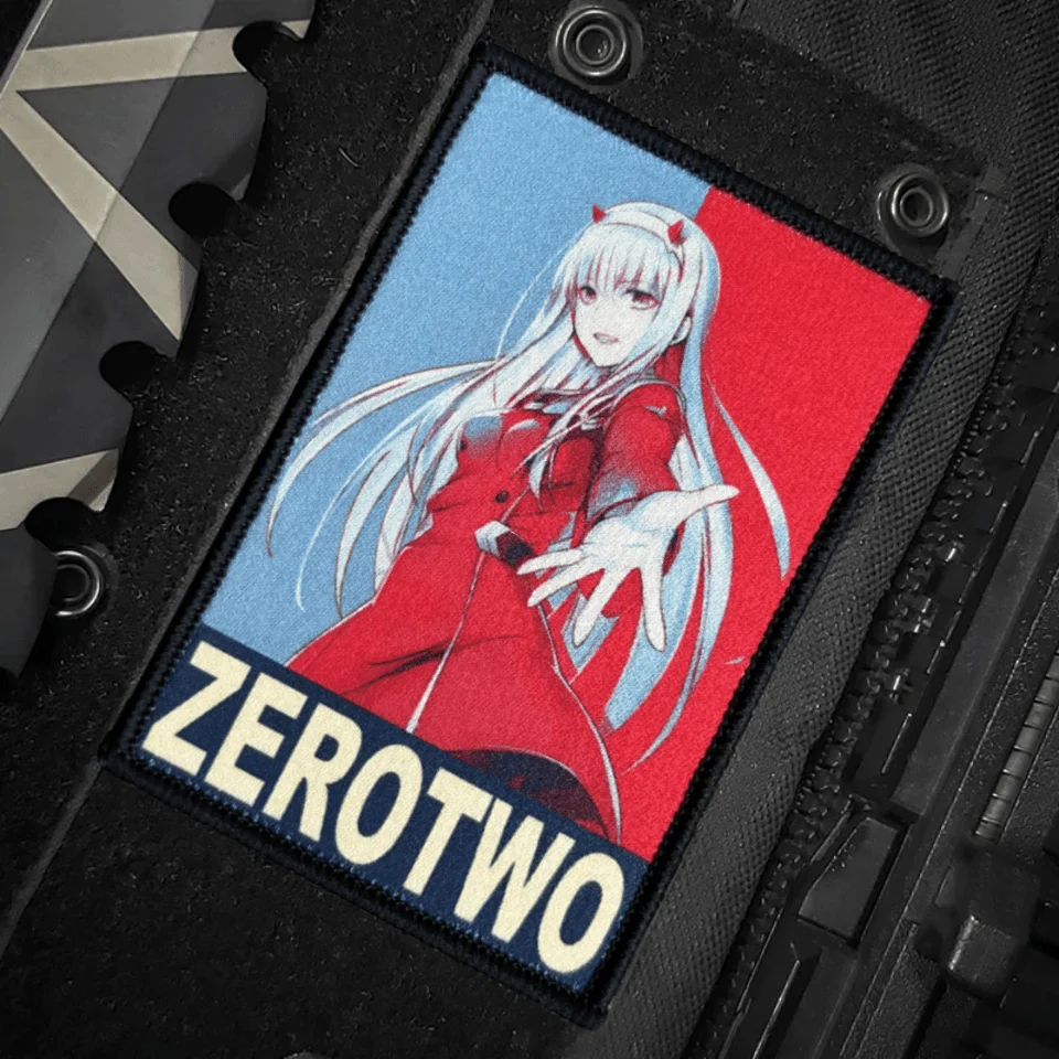 Parche táctico Zero para chicas de Anime, parches de gancho y bucle impresos, insignia de moral militar, brazalete, mochila, chaleco, pegatinas - imagen 4