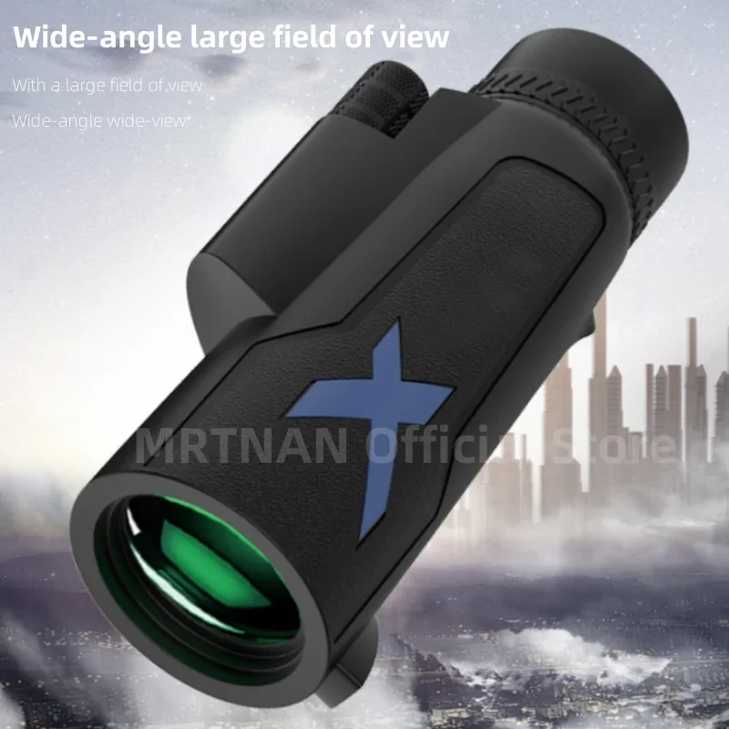 Potente telescopio Monocular con Zoom HD de 12x50, binoculares portátiles, telescopio de largo alcance para caza y Camping con trípode y Clip para teléfono - imagen 2