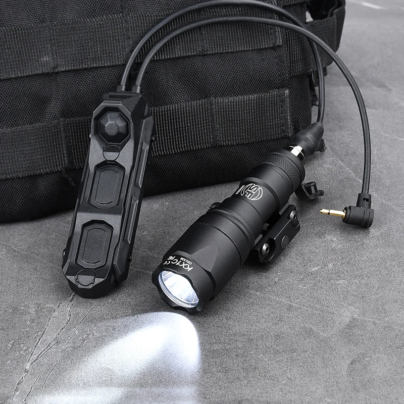 WADSN SF M300 M600 linterna táctica Metal Surefir Scout luz caza 400/600 lúmenes antorcha LED con interruptor de presión remoto - imagen 3