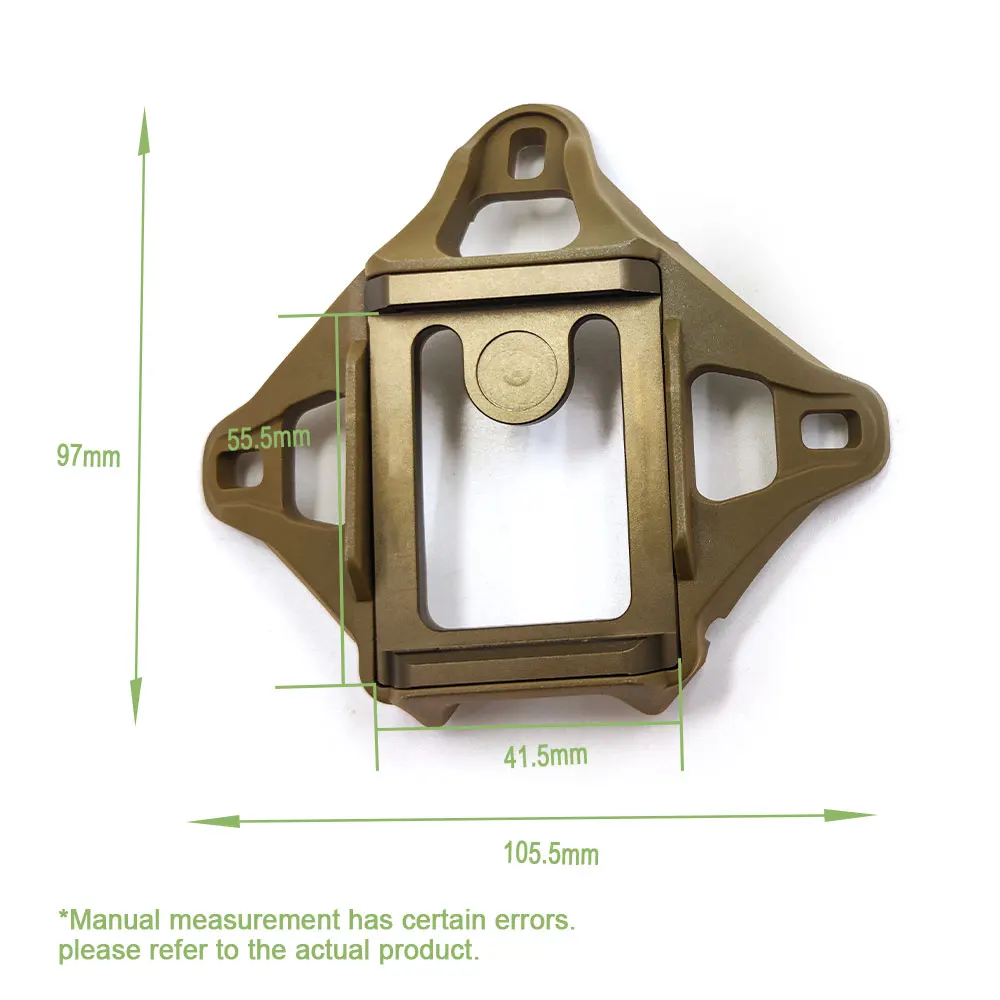 Wea-pon cubierta de 3 agujeros NVG casco adaptador de montaje soporte caza visión nocturna Base de montaje accesorios tácticos - imagen 3