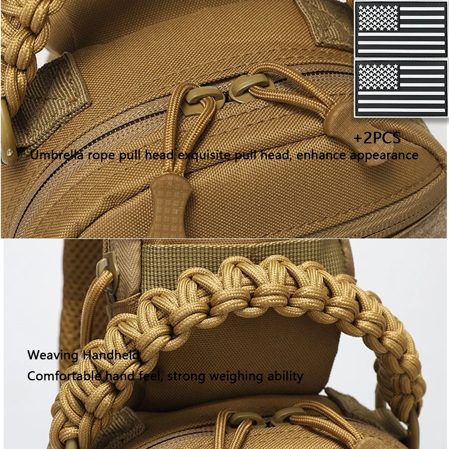 Bolso de hombro multifuncional para deportes al aire libre tejido de mano con múltiples bolsillos - imagen 5