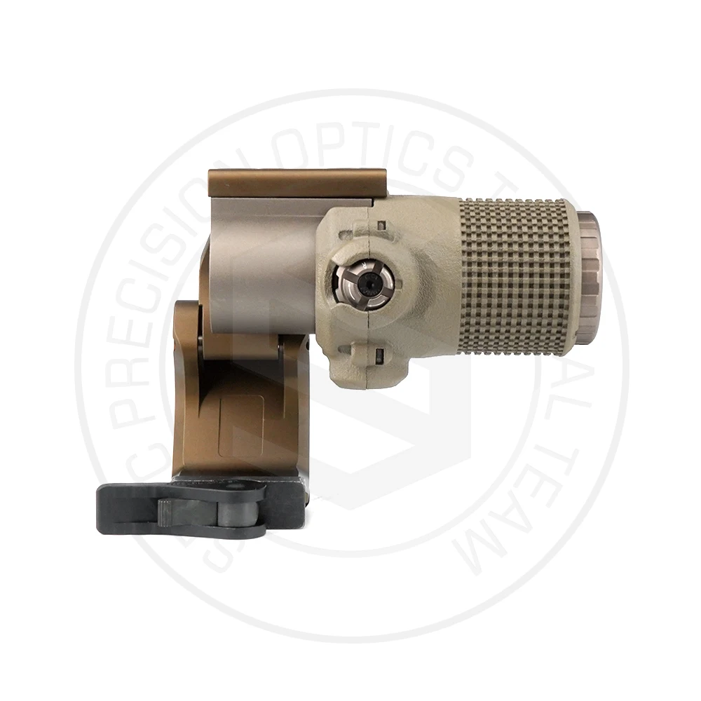 Lupa combinada G33 3X para mira telescópica con cubierta corporal HRF AMC y soporte para mira FAST FTC OMNI, altura óptica de 2,26 ", Color BK/FDE - imagen 3
