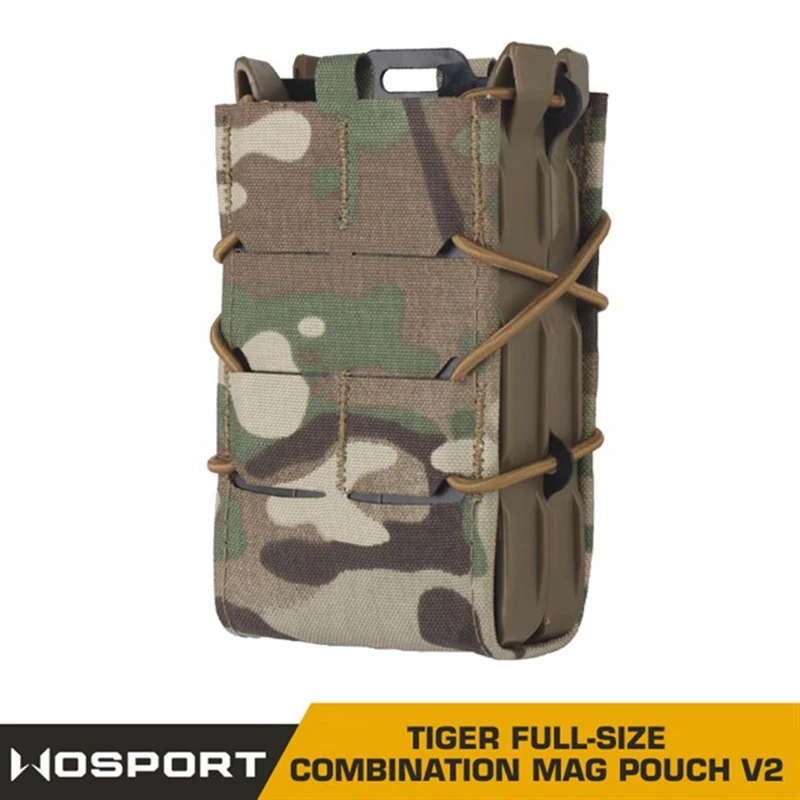 Portacargador táctico Tiger V2 MOLLE individual para AK/AR/M4