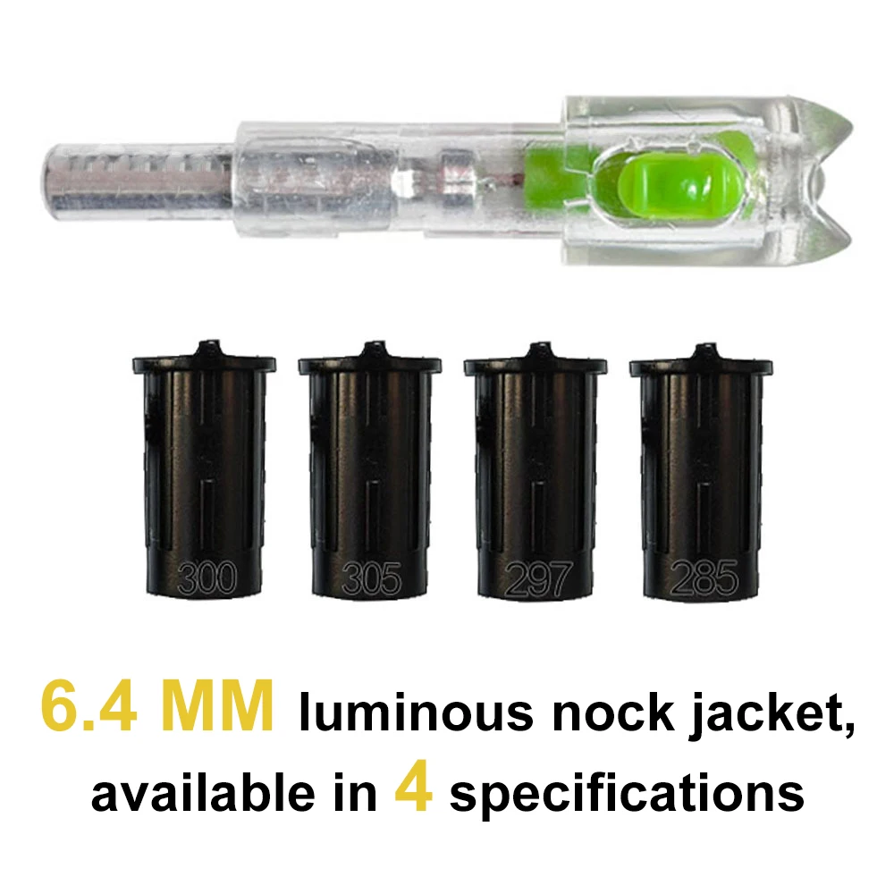 Coches iluminados de ballesta de tiro con arco para pernos con casquillos de.285”/.297”/.300”/.305” Luz de señal LED de cola de flecha Rojo Verde Azul Ye - imagen 2