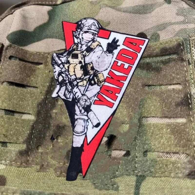 Parche táctico de Anime para ropa, brazalete impreso, insignia de moral, parche militar con gancho, pegatinas para mochila - imagen 3