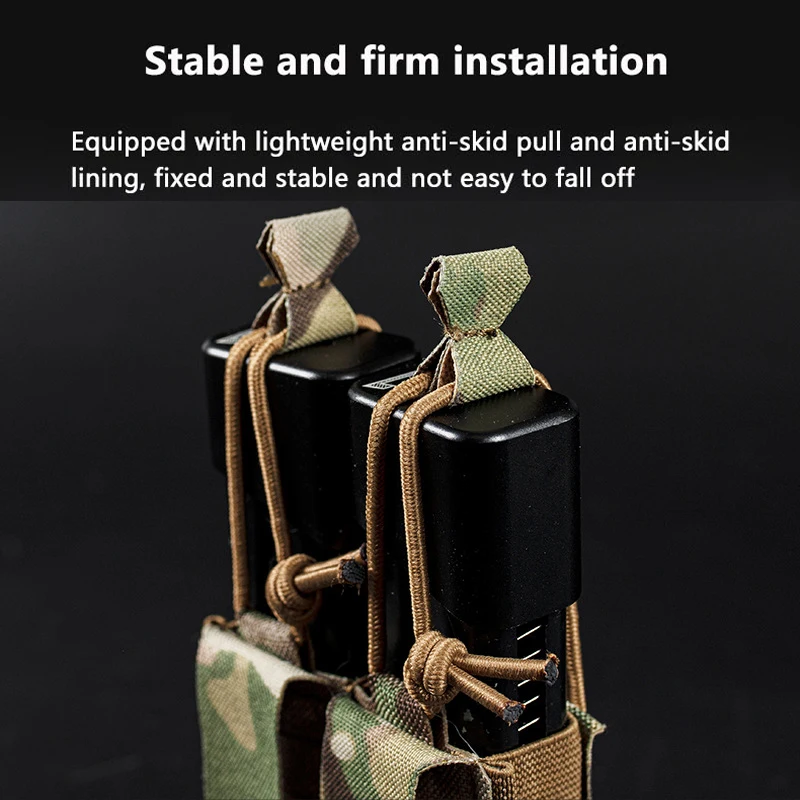 Caja de camuflaje con función DPMP, bolsa táctica doble para revistas, bolsa de accesorios MOLLE multifuncional, bolsa de accesorios para chaleco - imagen 4