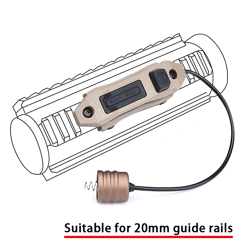 WADSN-linterna M300 M600, Control remoto, interruptor de presión de doble función, PLHv2, accesorios de luz Scout, compatible con MLOK KEYMOD, carril de 20mm - imagen 5