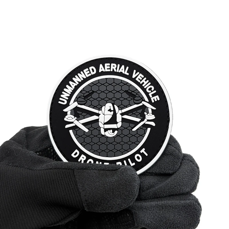 Parche luminoso de gancho y bucle de PVC para Dron, insignia moral de piloto al aire libre, insignias tácticas, parches de accesorios de ropa - imagen 4