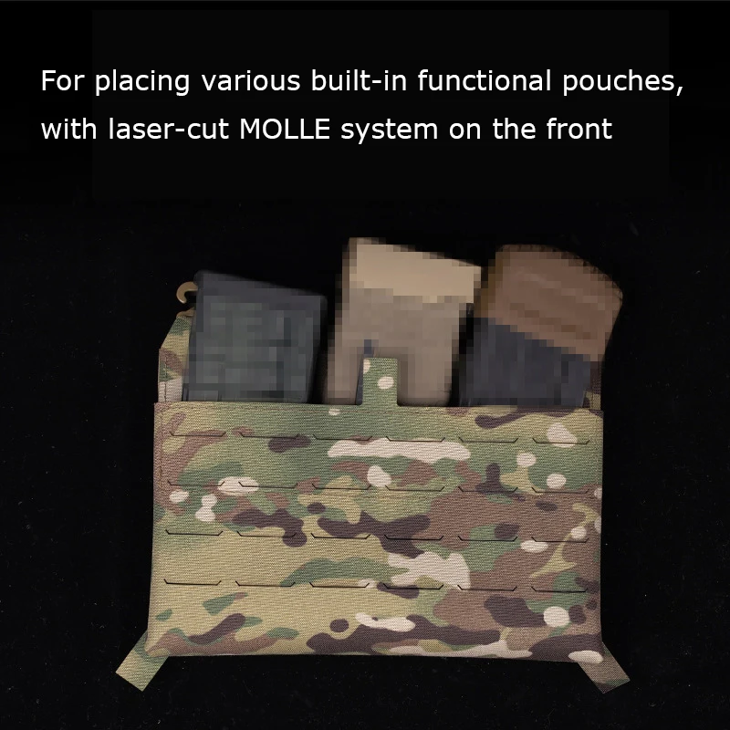 Bolsa de almacenamiento con Panel frontal, bolsa para revistas integradas, paquete de placa frontal para chalecos tácticos de caza, Panel de gancho - imagen 5