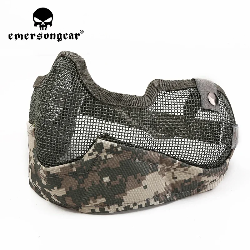 Emersongear-mascarilla táctica V2 Strike de acero, media cara, gorros protectores de malla, Airsoft, deporte de caza, senderismo, ciclismo al aire libre BD6586 - imagen 4