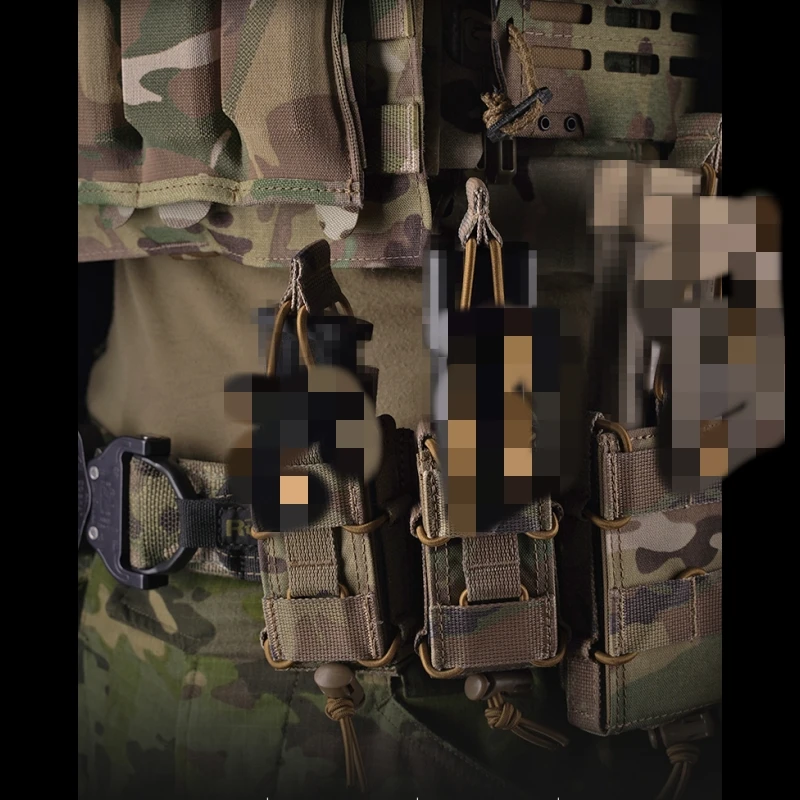 Clip de soporte magnético elástico de montaje MOLLE de extracción rápida, bolsa magnética de 9mm para cinturón portador de placa