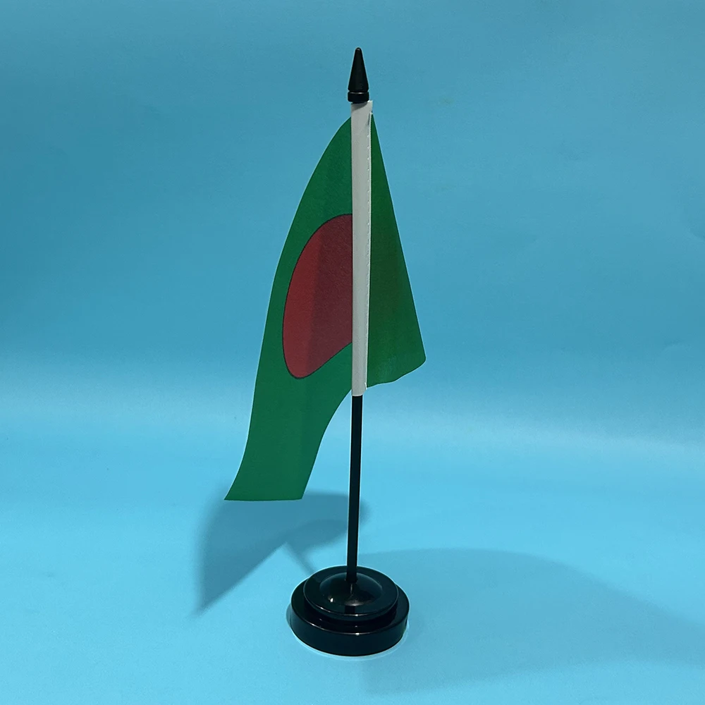 BANDERA DE SKY Bandera de escritorio de oficina Bandera de Bangladesh 14x21 cm BD Bandera nacional de Bangladesh Mesa de campo Banner Adornos de escritorio Banderas - imagen 5