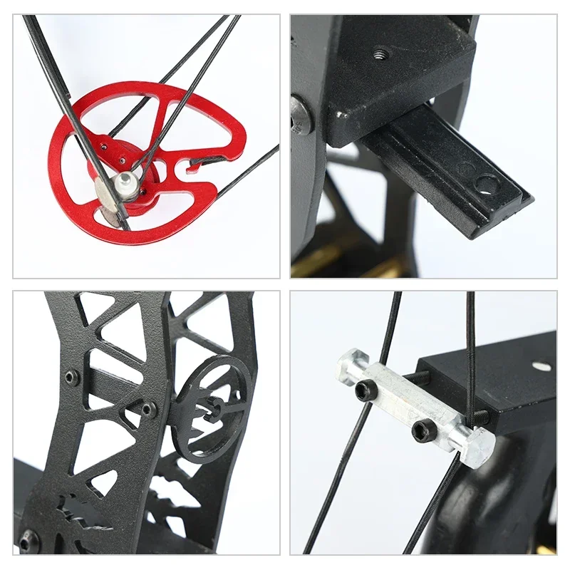 Arcos de polea de Metal para tiro con arco, arco compuesto para mano izquierda y derecha, accesorios universales para arco y flecha, paquete láser, 45-55 libras - imagen 3