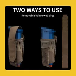 Funda táctica para cargador 9 mm tipo K con soporte linterna