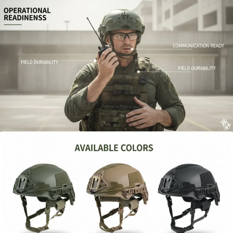 Casco Wendy de corte alto ACH casco táctico fibra de aramida casco a prueba de balas de alta calidad nivel NIJ IIIA absorción rápida de impacto We - imagen 2