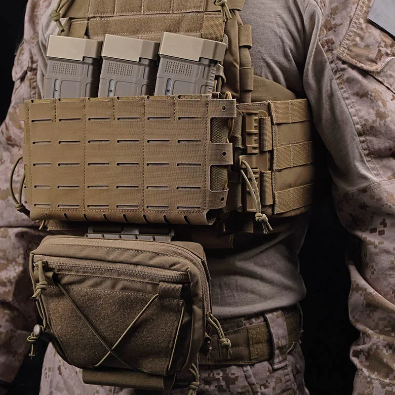 Chaleco táctico de arco, portador de placa, aparejo de pecho, accesorios de engranaje, Rifle 5,56 Mag, funda Triple para revista, bolsa de accesorios médicos - imagen 3