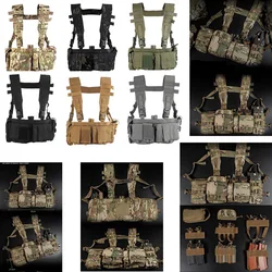 Caza táctica al aire libre combinación desmontable rápida pecho colgante con varias piezas de accesorios sistema MOLLE UW aparejos de pecho