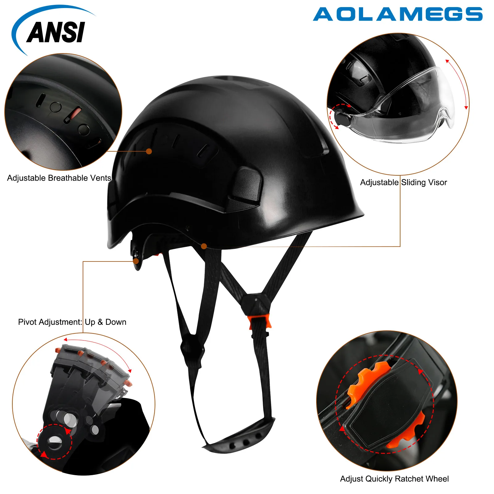 Casco de seguridad para construcción CE con pegatinas reflectantes para ingeniero, casco duro ABS, gorro de trabajo Industrial ANSI transpirable, multicolor - imagen 4