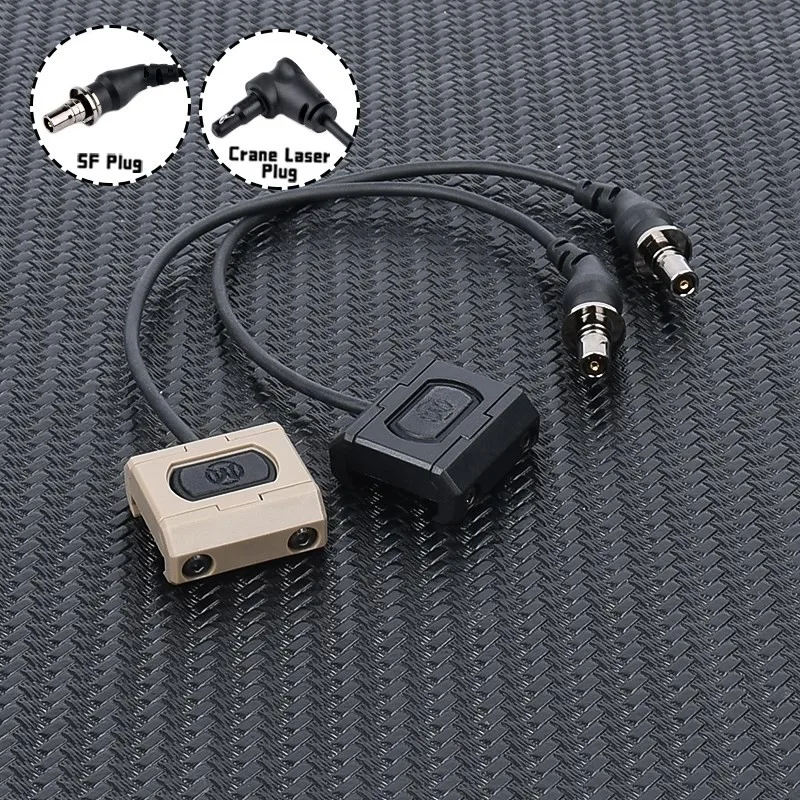 Mini interruptor de presión de enchufe táctico Modbutton SF Crane Laser, accesorio de arma de riel Keymod, compatible con Picatinny m-lok de 20mm, 2,5mm, 3,5mm - imagen 3