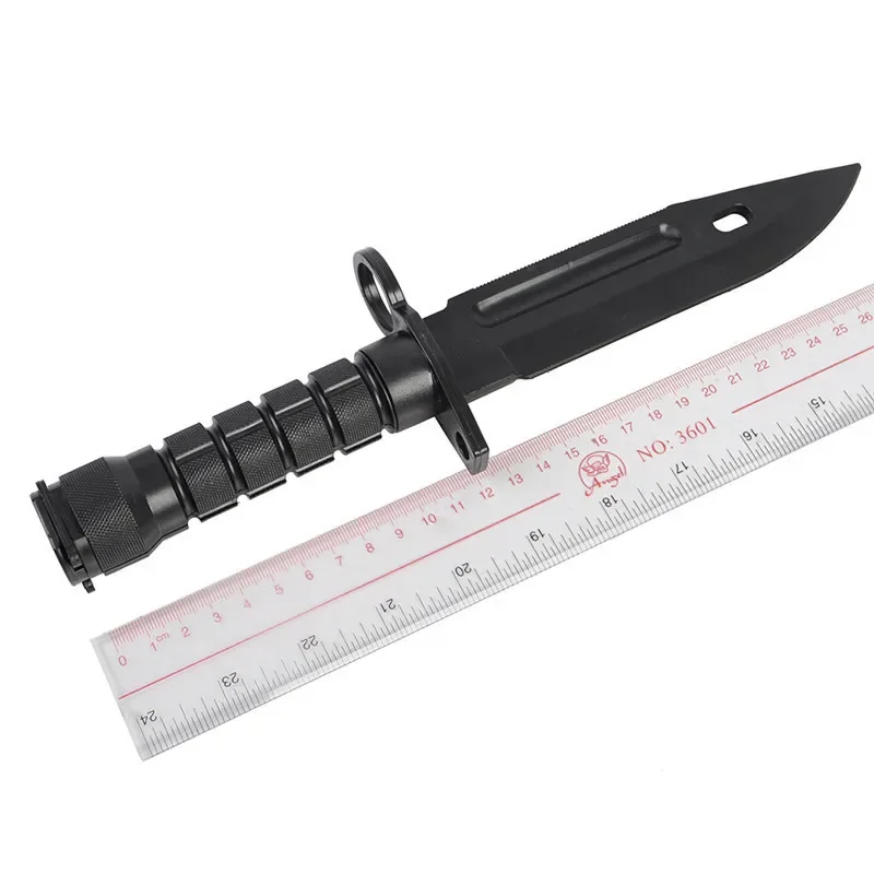Modelo de cuchillo de juguete de goma, ventilador táctico M9 del ejército, juego CS, entrenamiento militar, accesorios de caza de bayoneta de plástico al aire libre - imagen 3