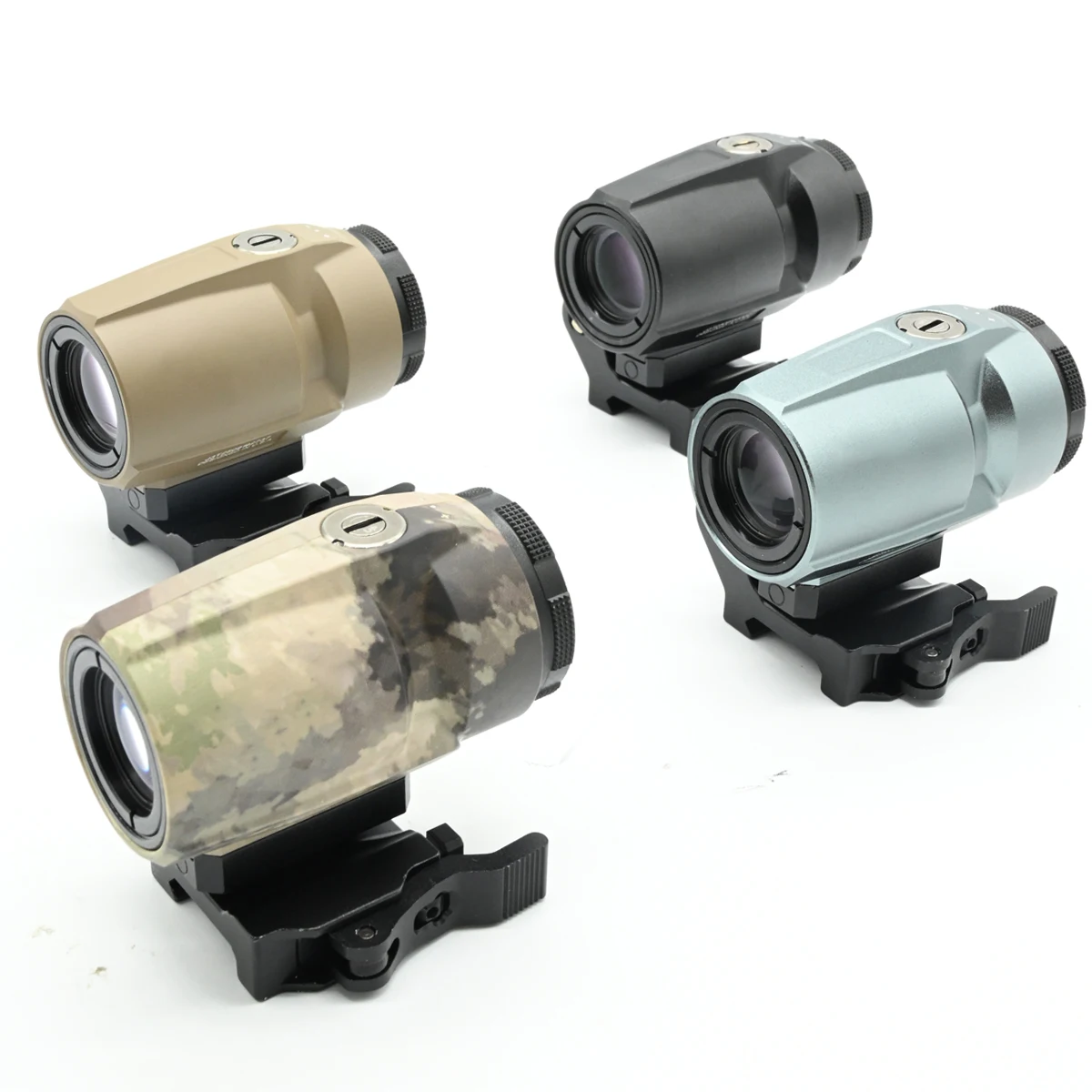 Mira de aumento 3T-AM 3X, película verde de alta definición, vidrio cero ajustable, riel de 20mm, alcance táctico de caza de liberación rápida - imagen 3