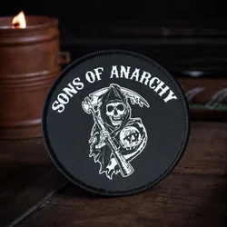 Parche táctico de moral de Deadpool con calavera de hoz, parche de gancho y bucle, insignia militar de Chevron, brazalete, pegatinas para mochila, accesorios