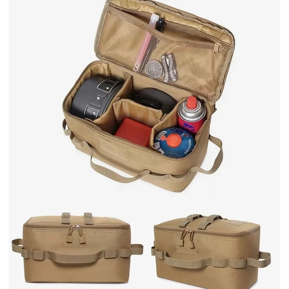 Bolsa de almacenamiento de tanque de Gas para acampar al aire libre, bolsa de herramientas para uñas de tierra de gran capacidad, bote de Gas, utensilios de cocina para Picnic, bolsa de Kit - imagen 2