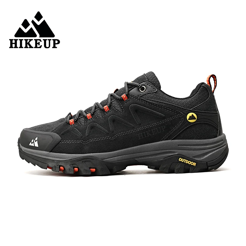 HIKEUP-zapatos de senderismo de cuero para hombre, zapatillas de Trekking para turismo, montaña, escalada, Trail, trotar, venta directa de fábrica - imagen 3