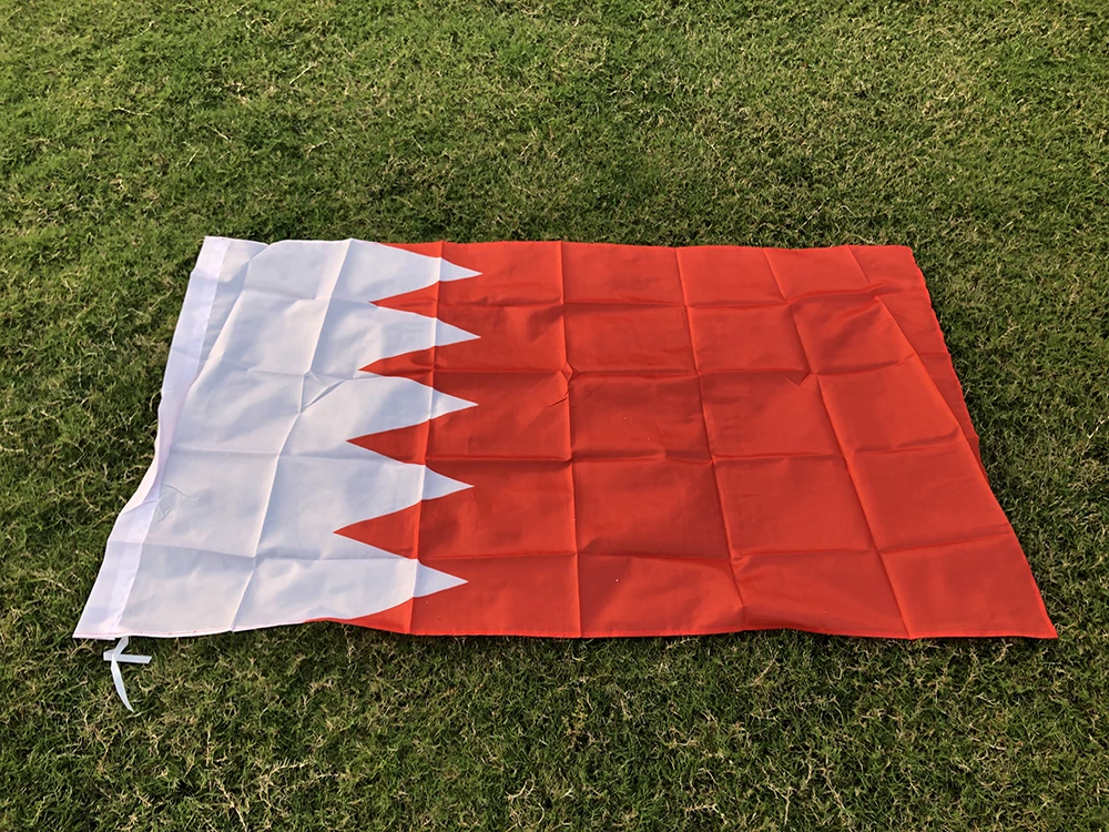 SKY FLAG-Bandera Nacional de Bahréin para decoración del hogar, cartel colgante de poliéster, 90x150cm - imagen 2