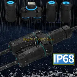 J1HC RJ45 8P8C CAT6 1 a 2 a Acoplador Ethernet IP68 resistente agua