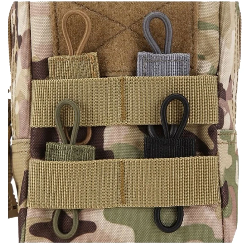Sujetador de nailon para exteriores, retenedor de encuadernación táctica, hebilla de cinta elástica Molle para mochila, accesorios para equipos, 5 piezas - imagen 5