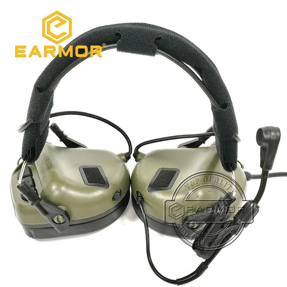 EARMOR-auriculares tácticos M32, adaptador PTT de M52-Kenwood, conjunto para comunicación militar, protección auditiva, cancelación de ruido - imagen 5