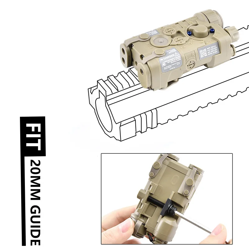 WADSN NGAL Caja láser táctica Airsoft – Riel Picatinny nailon - imagen 5