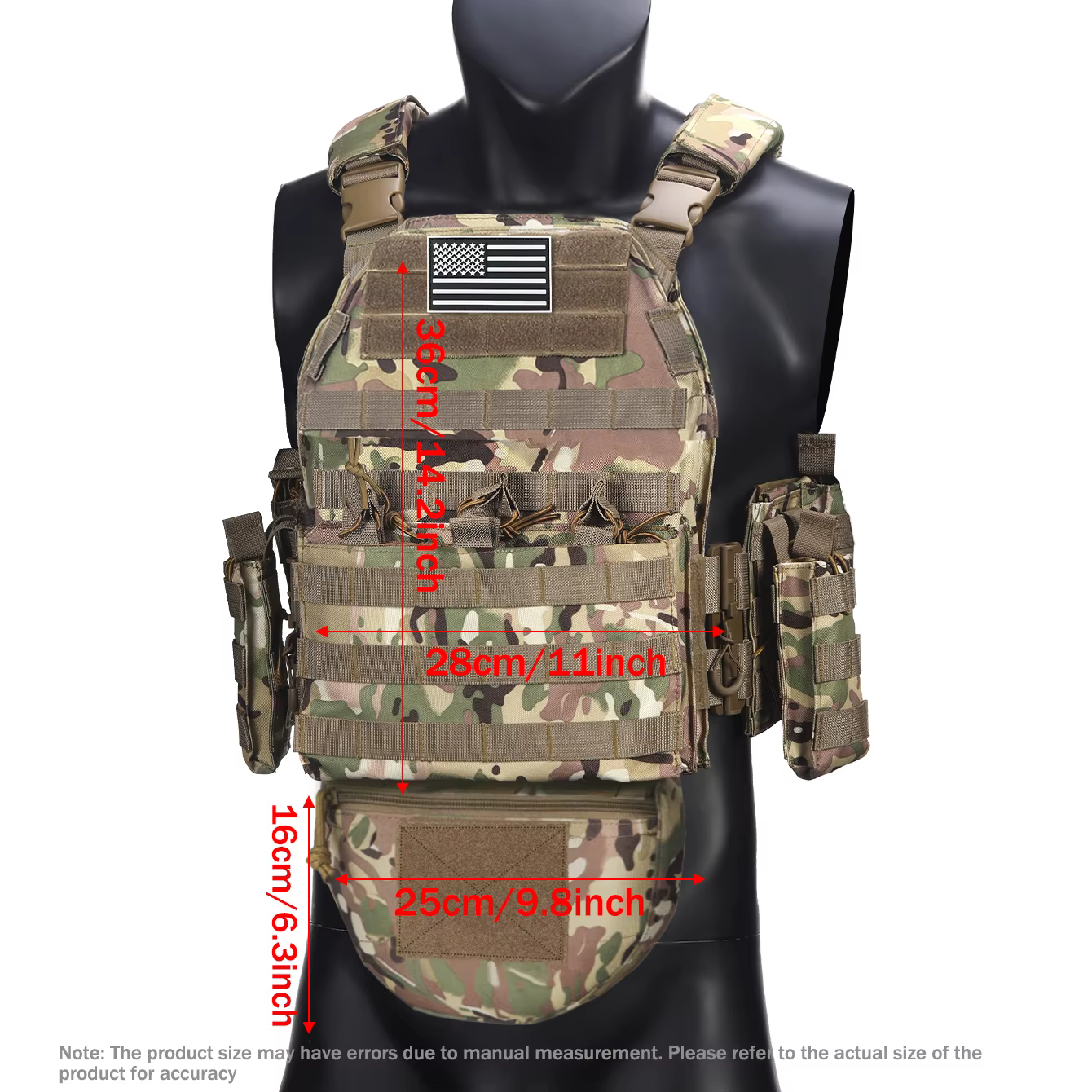 Chaleco táctico de liberación rápida con bolsillos MOLLE para caza - imagen 5
