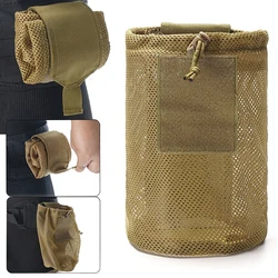 Nueva bolsa de malla enrollable de nailon, almacenamiento de revistas, bolsillo de red plegable, bolsa de reciclaje EDC táctica para deportes al aire libre, Camping y caza