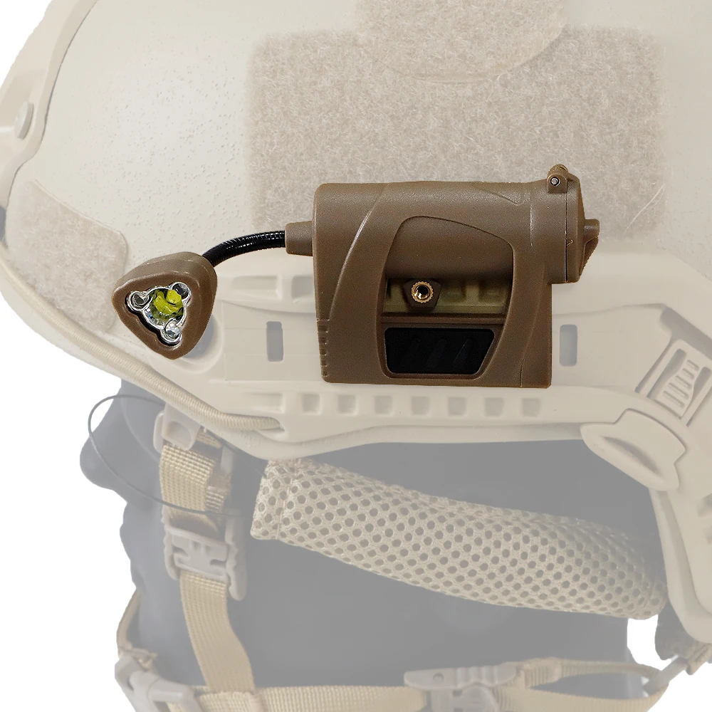 BOOIU-luz táctica para casco, linterna LED de 3 modos, iluminación nocturna para exteriores, para caza láser, ciclismo, pesca, lámpara para casco - imagen 2