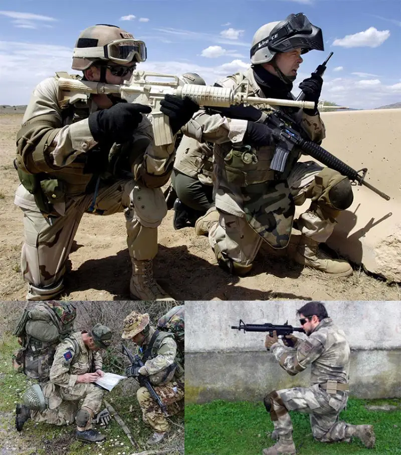 Coderas tácticas gruesas USMC, equipo militar ACU, protección para conducción al aire libre, resistente a impactos, caza, Airsoft - imagen 4