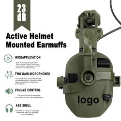 Orejera activa táctica soporte casco – Reducción ruido Airsoft