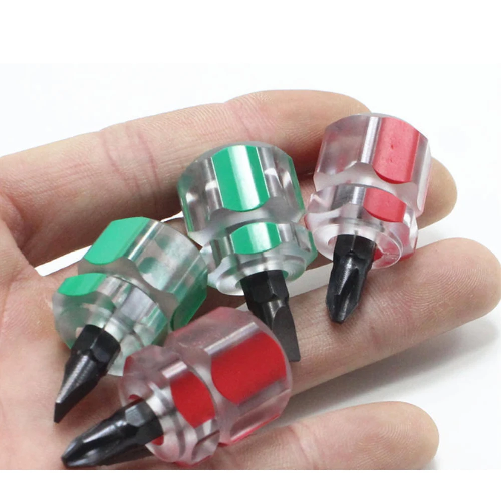 Juego de destornilladores, Mini destornillador portátil pequeño con cabeza de rábano, herramientas de reparación de automóviles de precisión, herramientas manuales de reparación con mango transparente - imagen 3