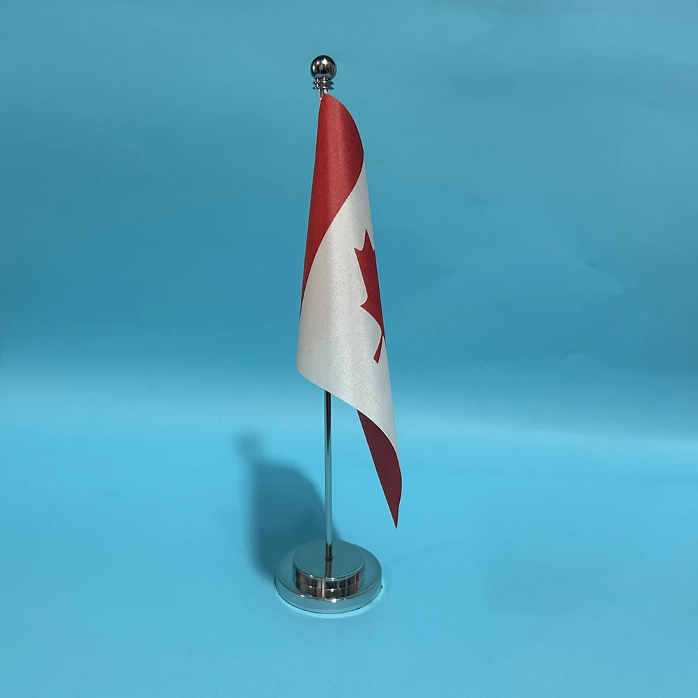 BANDERA DE SKY Bandera de escritorio de oficina Bandera de Canadá 14x21 cm Bandera nacional canadiense Adornos de escritorio Banderas - imagen 4
