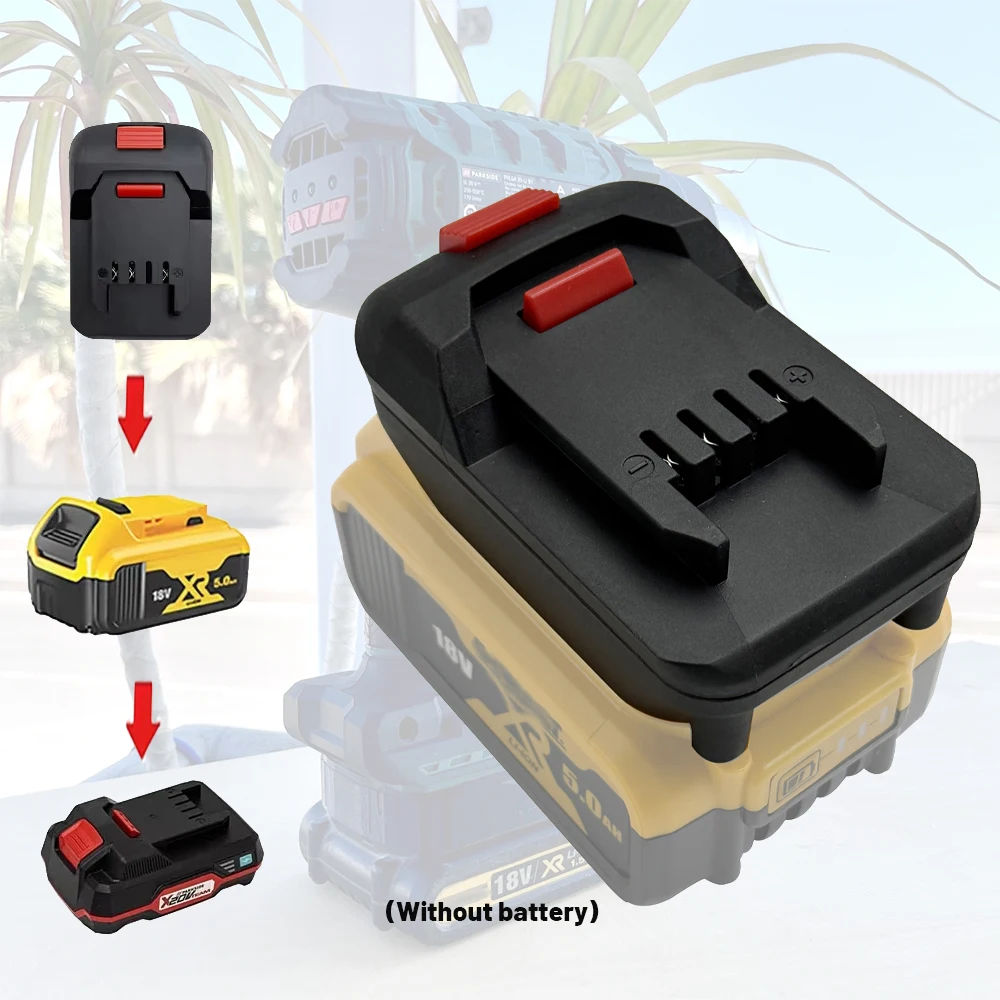 Nuevo convertidor de adaptador de batería para batería de litio DeWalt de 18V-20V a herramientas eléctricas Lidl Parkside X20V (solo adaptador) - imagen 3