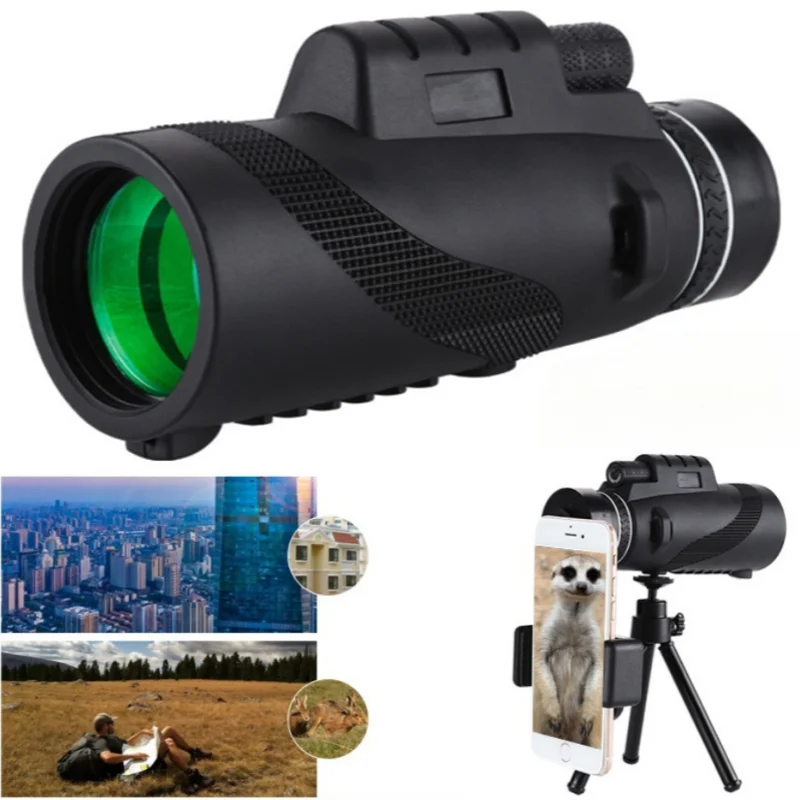 80x100 Portable Zoom HD 5000M Telescope Folding Long Distance Powerful Telescope for Hunting Sports Outdoor Camping Travel
