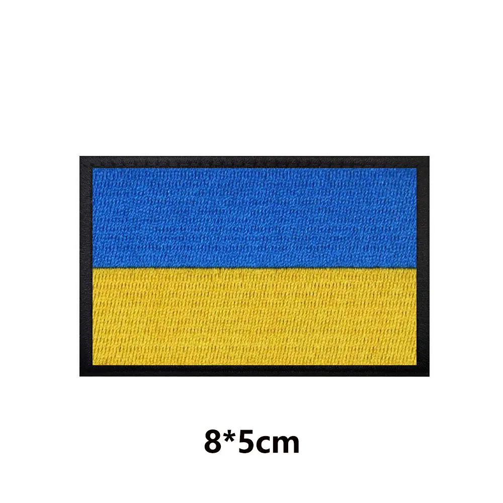 Parches bordados de Ucrania, emblema nacional de Ucrania, insignia con forma de escudo, bandera táctica Ukr para mochila, parches en ropa - imagen 3