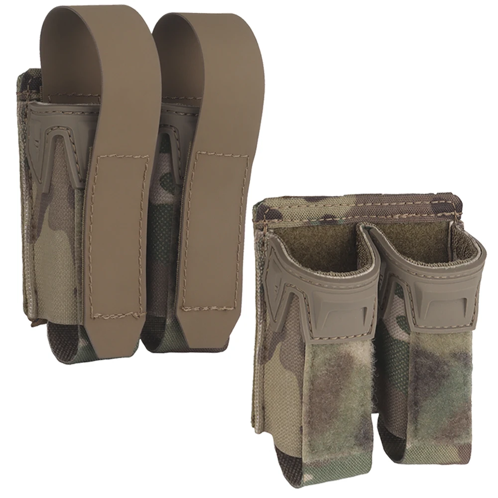 Bolsa Mag para pistola estilo camuflaje MOLLE Fast 9MM bolsa individual para caza Airsoft Mag bolsa equipo táctico con hebilla abatible fija - imagen 2